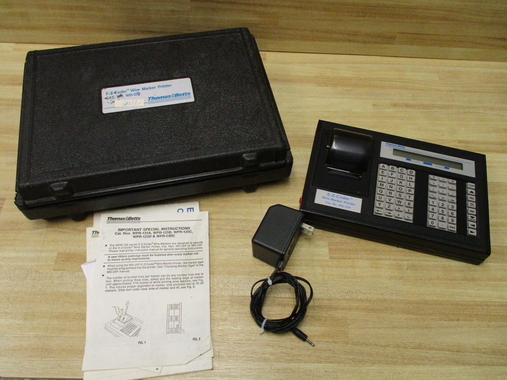Thomas & Betts WD-25P E-Z-Coder Wire Marker Printer WD25P
