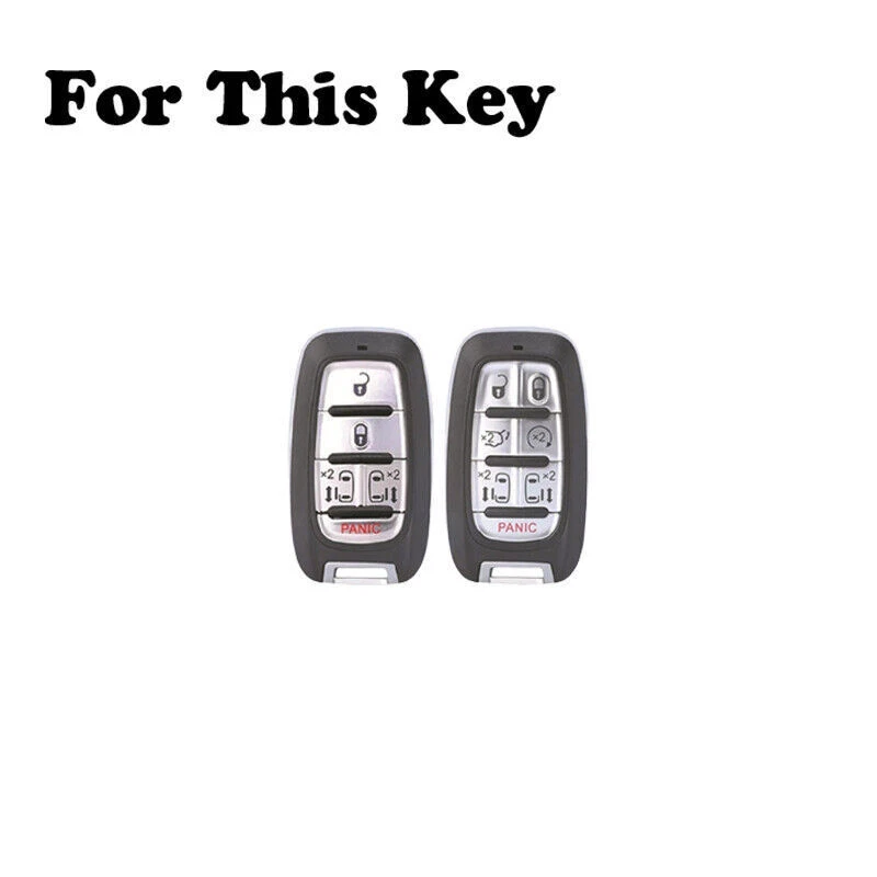 Funda protectora para llavero remoto de fibra de carbono para Chrysler Pacifica Voyager  Foto 2 de 4