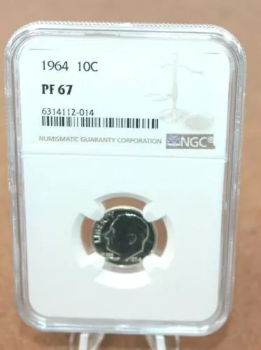 1964 Roosevelt Dime NGC PF67 [022WEJ]