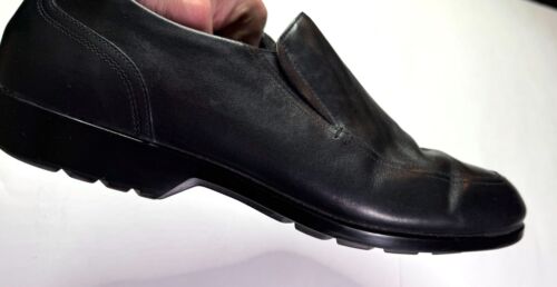 Rockport Men's Loafer US 12W Black Leather Round Toe Casual Slip On Shoes V74486 - Picture 2 of 6