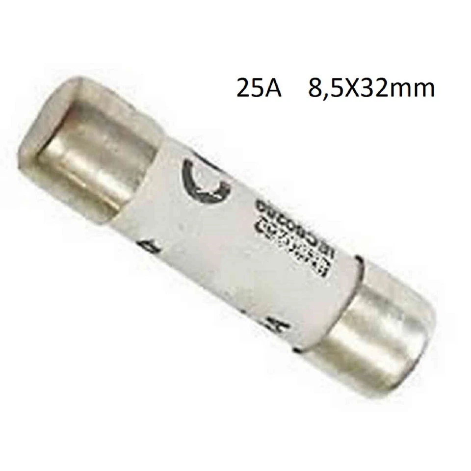 ITALWEBER 10 PZ. FUSIBILE CERAMICA 8,5x32mm 25A H. 32MM DM. 8,5MM