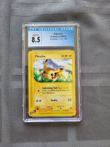 Graded Pokemon Card Pikachu 2002 Pokémon Expedition Set 124 /165 CGC 8.5 - D43