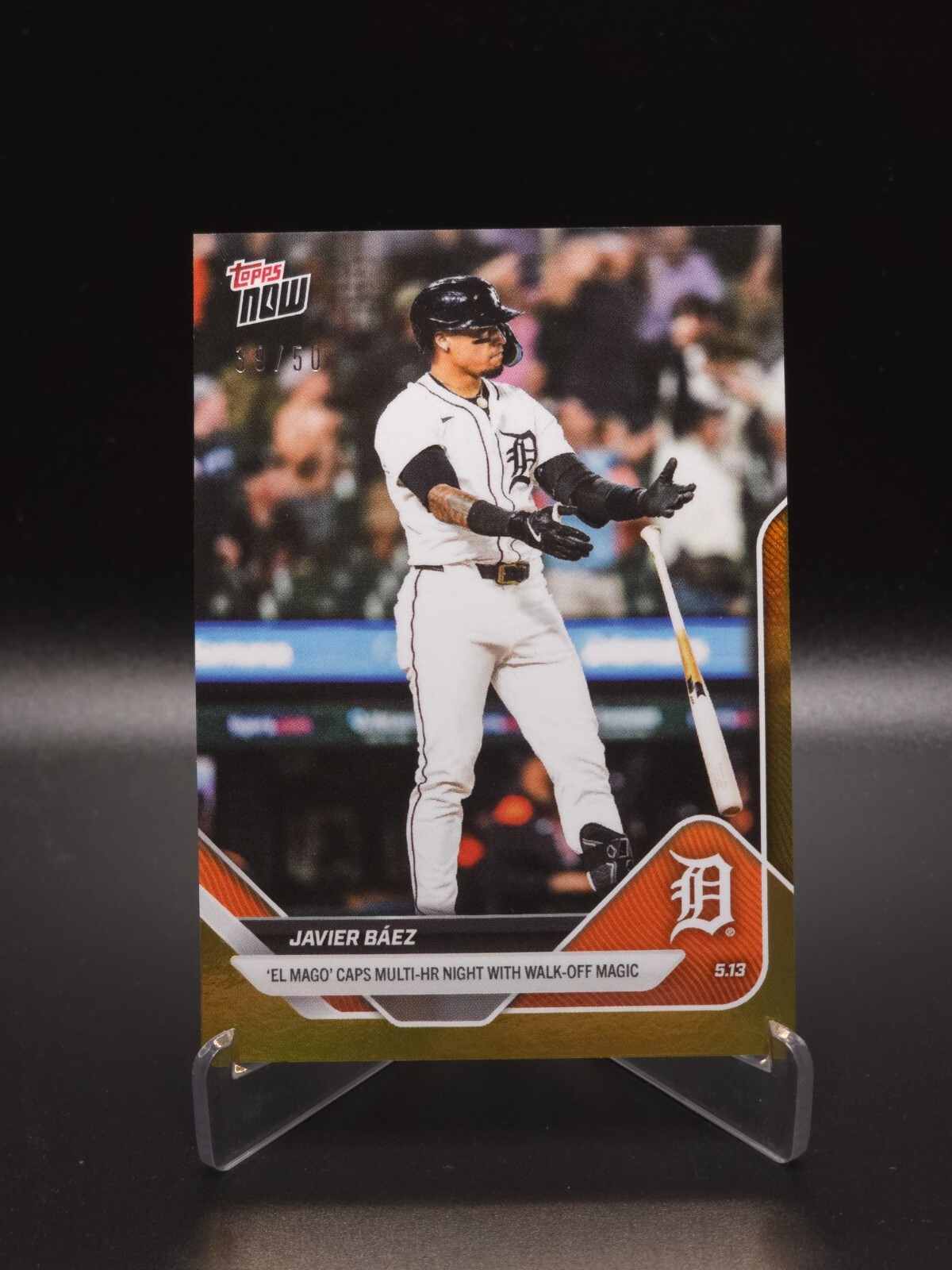 EL MAGO WALK-OFF! Javier Baez 2025 Topps Now Detroit Tigers 171 Gold Foil #39/50