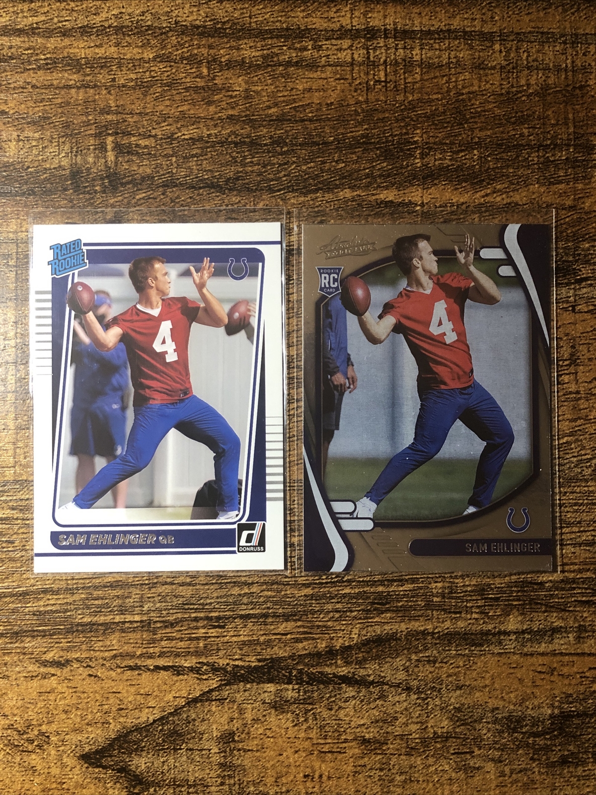 2021 DONRUSS FOOTBALL SAM EHLINGER RATED RC #319 + Bonus RC Indianapolis Colts