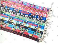 10pcs cartoon Mickey Minnie Lanyard For Bus subway ID Card KeyChain Holder gif