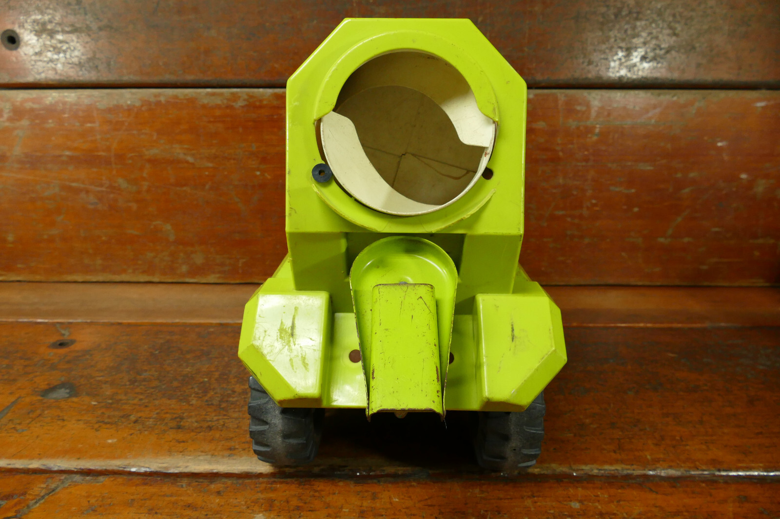 Vintage 1970s Mighty Tonka Mixer Cement Truck Lime Green Tandem Axle