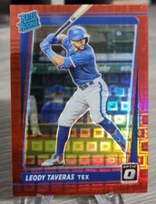 Leody Taveras 2021 Optic FOTL Rated Rookke Red Pandora /99 #56 Rangers/Orioles 
