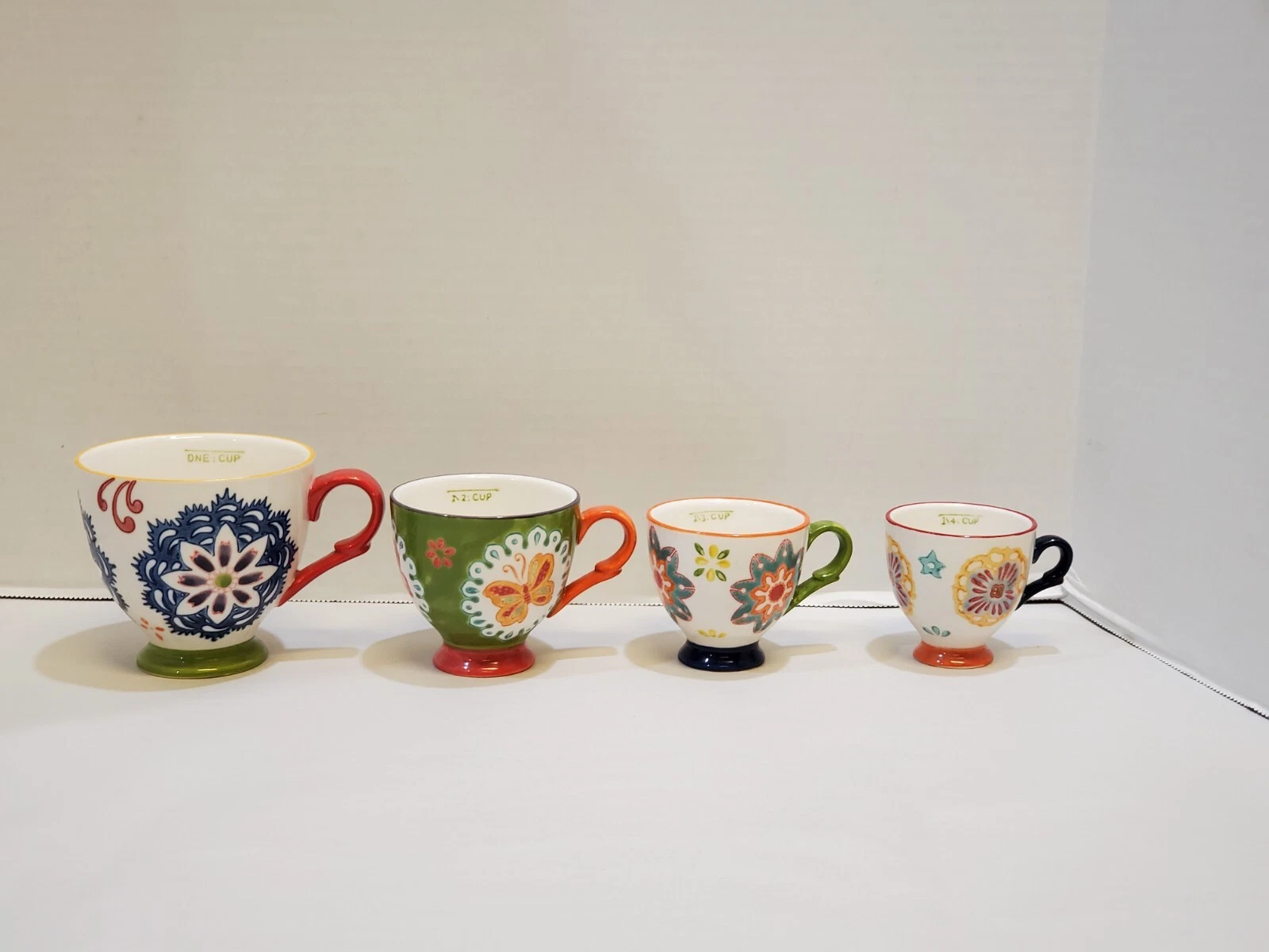 SimplyPerfect Ceramic Measuring Cups Mug Set Of 4