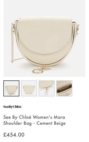 See By Chloé Leather Cross Body Bag Cement Beige - Picture 11 of 13