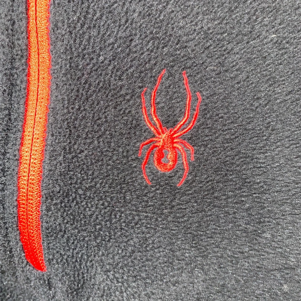 Pullover Spyder polar 1/4 cremallera talla mediana manga larga negro Foto 4 de 4