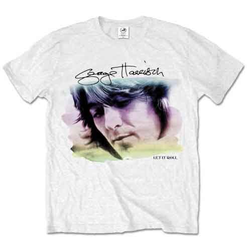 George Harrison Men's Water Colour Portrait Short Sleeve T-Shirt, White, X-Large - Picture 1 of 1