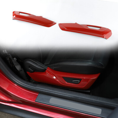 Red Seat Side Frame Panel Trim Cover Bezels For Ford Mustang 2015+ Accessories