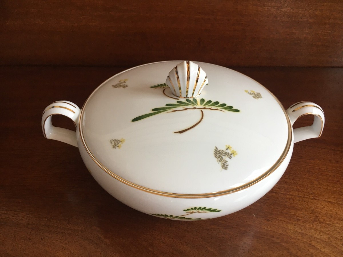 レトロ Narumi China 6点 葉っぱ柄 ナチュラル NARUMI CHINA - NAR31 ABSTRACT TREE PATTERN - JAPAN - 8