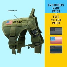 Tactical Dog Harness, Custom Embroidery Patch, USA,Anti-Pull, Handle, XL, L, M