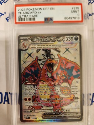 2023 Pokémon Scarlet & Violet Obsidian Flames Charizard ex 215 PSA