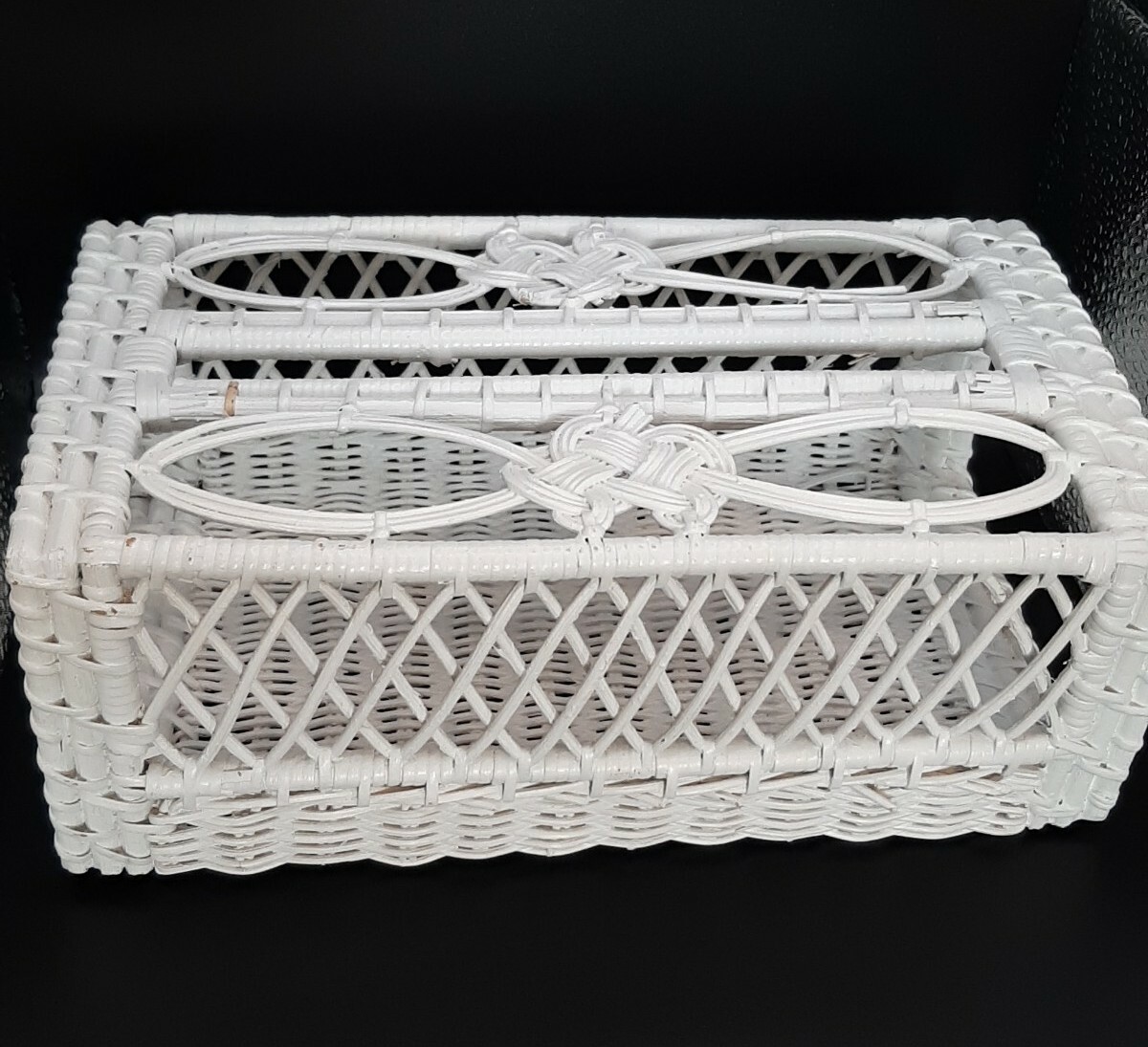 Vintage Woven Wicker Rattan Kleenex Tissue Box Cover Holder Natural eBay