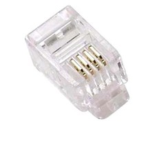 50pcs Modular Handset RJ9 Plug GOLD Connector Telephone Phone Jack Crimp, 4P4C