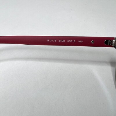 Burberry B 2176 Frames 3498 51-18 140 Polished Black w/Red  display picture 3