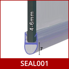 Shower Screen Seal Strip | For 3-12mm Glass | Up to 50mm Gap | Bath Door 800mm