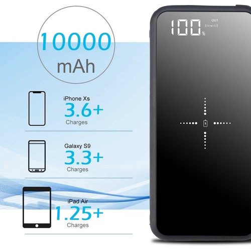 High-Speed External Battery Powerbank Built-in for iPhone Samsung Charging Cable - Picture 3 of 8