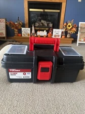 Hyper Tough 13-inch Toolbox, Plastic Tool and Hardware Storage, Black，Storage