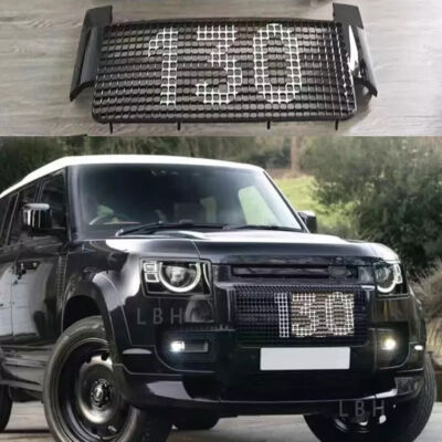 Fits for Land Rover Defender 130 2021+ Black Front Bumper Honeycomb Grille Mesh