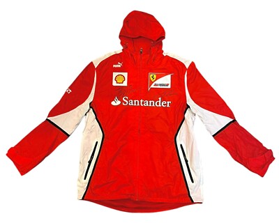 Ferrari F1 team jacket signed by Filippo Massa and Fernando Alonso 