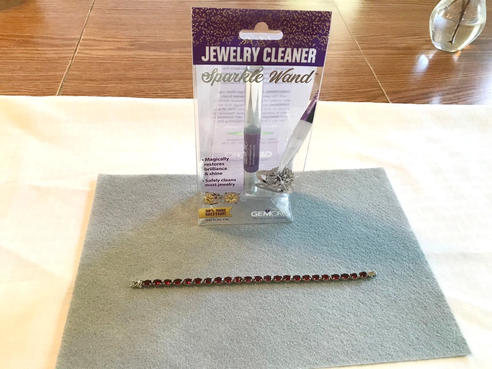 JTV Ruby Red Tennis Bracelet 8" Lab-Created 49.66ctw .925 Silver w/ Box - Image 2 of 3