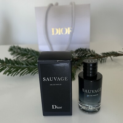 Dior SAUVAGE Eau De Parfum Deluxe Mini Dabber 10ml MEN Splash Bottle & Dior Bag