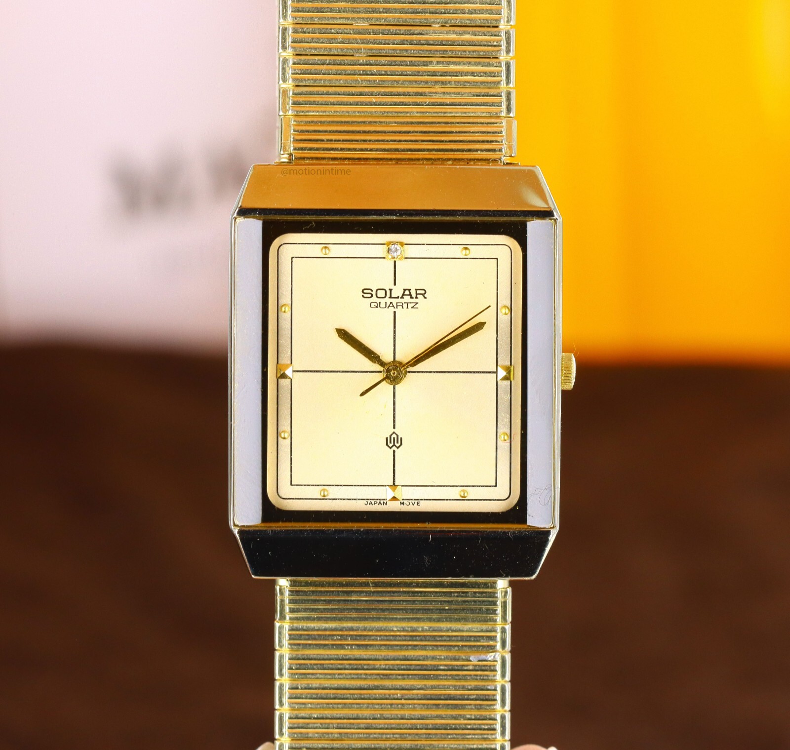 Solar Quartz Rectangular Vintage Circa 1980s, Cha… - image 1