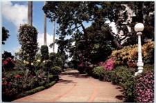 Postcard Gardens La Casa Grande Hearst San Simeon State Historical Monument CA