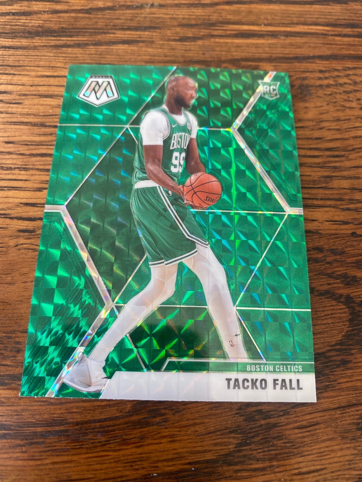 2019-20 MOSAIC GREEN PRIZM PARALLEL SP RC TACKO FALL CELTICS ROOKIE #244