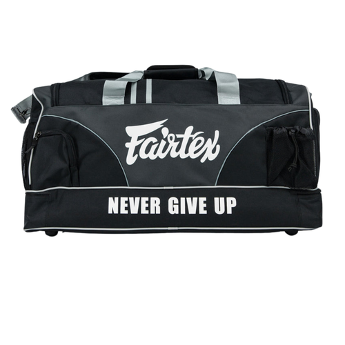 Fair Tex Muay Thai Duffle Gym Bag Boxing Waterproof Travel Outdoor Zipper Gray