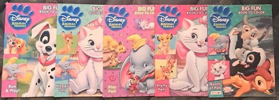 Disney Animal Friends Big Fun Book to Color 5 ct. Play Pals Pretty Pets