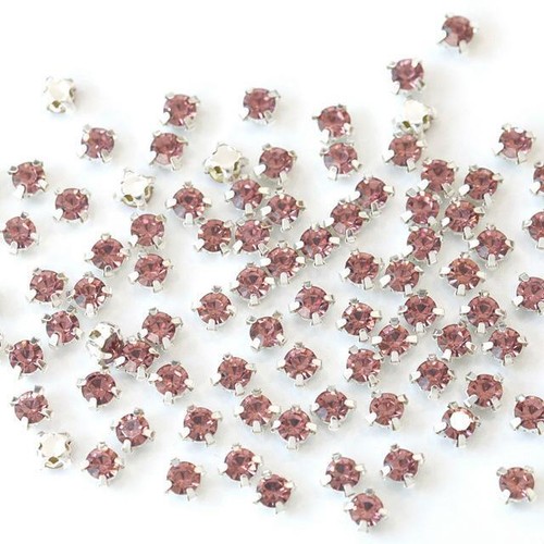 Glass Round Sew On Rhinestones With Silver Claw Flatback For Crafts 200pcs 4mm - Picture 34 of 44