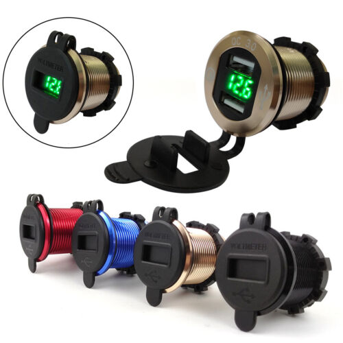 Motorcycle Waterproof USB Cigarette Lighter Socket Phone Power Charger  For BMW - Photo 1 sur 12