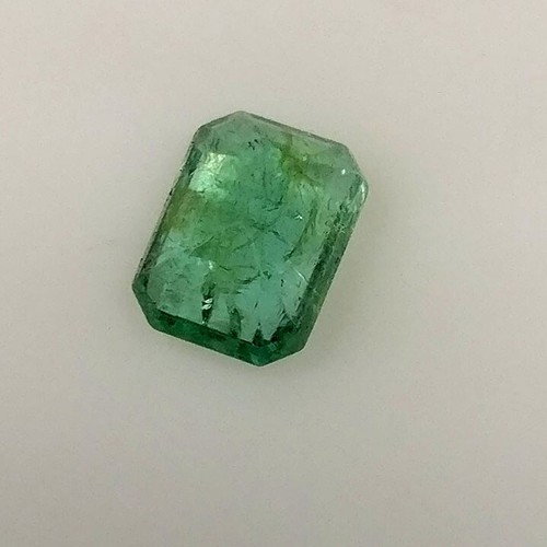 Esmeralda Natural 1.37ct Corte Octágono Bonita Gema Verde Menta Brillo Sin Calentar Sin Tratar - Imagen 4 de 4