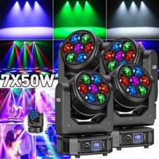4PC 350W LED RGBW Beam Wash Moving Head Light Stage Effect DJ Disco Bar DMX Spot