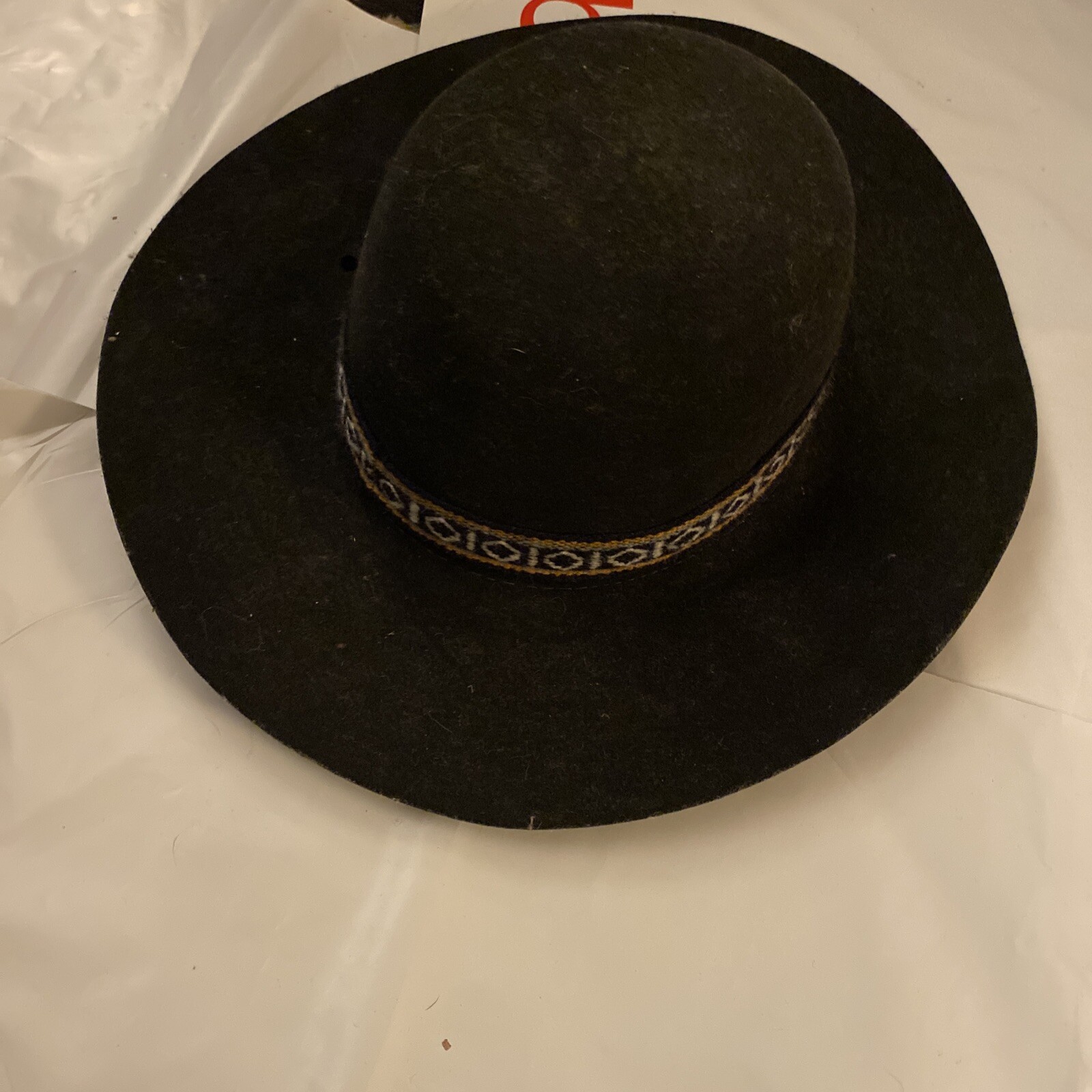 Black Wool Fedora Hat for Men - Medium Size by Hampui Hats