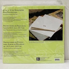 K Company Scrapbook Album Top Refill 12x12 Page Protectors 10 pack ea-NEW