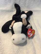TY BEANIE BABY  DAISY  - ERRORS ON HANG & TUSH TAG  - MWMT & TAG PROTECTOR