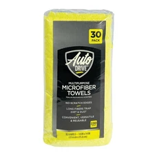 Auto Drive Car Cleaners Multipurpose Microfiber Towels14"x14",Multicolor,30 Pack