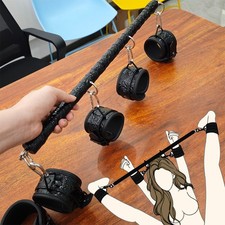 Slave Bondage Open-Leg Bar SM Handcuffs Ankle Cuffs Bed Restraints Couples Game