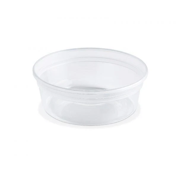 500 Count PLACON Homefresh 8 oz Round Deli Container Clear Polypropylene NO LIDS