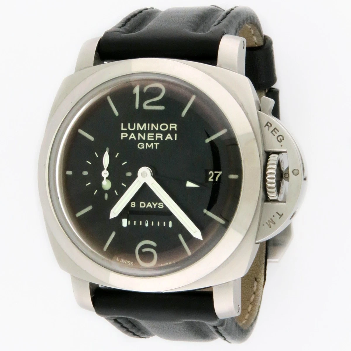 Panerai — Panerai Luminor 1950 8 Days GMT ‘Dot Dial’ One Owner PAM00233 44mm Full Set B/P