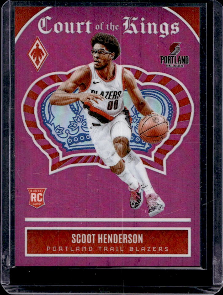 2023-24 Panini Phoenix Scoot Henderson Court of the Kings RC Pink Rookie #76/99