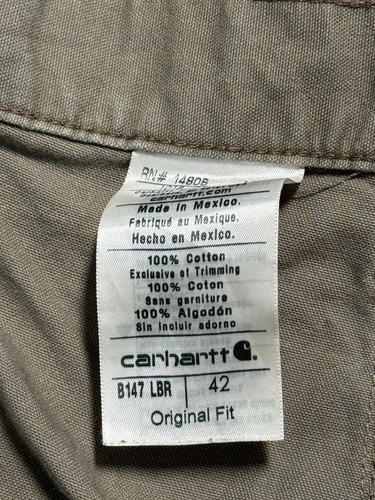 Pantalones Cortos de Trabajo Carhartt Para Hombres 42 Caqui Algodón Utilitario Carpintero Calce Relajado - Imagen 4 de 7
