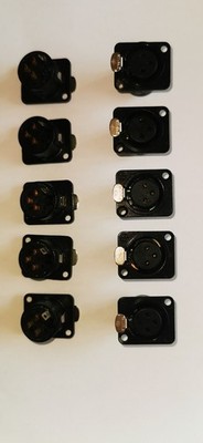 10 x NEUTRIK NC3FD-L-B-1    XLR 3 pol Einbaubuchse female schwarz