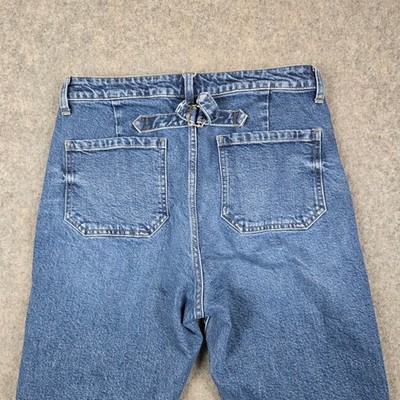 J.Crew Jeans Womens 28 Blue 96 Straight Cinch Back Raw Hem Re-Imagined Denim