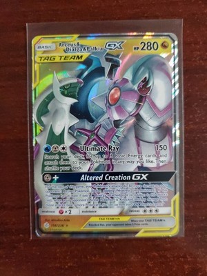 Arceus & Dialga & Palkia GX 156/236 Cosmic Eclipse  Ultra Rare Pokemon Card